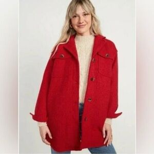 Old Navy Red Sherpa Jacket